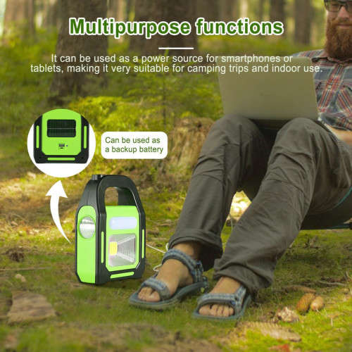 LED Portable Working Solar Light Camping USB Rechargeable Waterproof Patrol Home