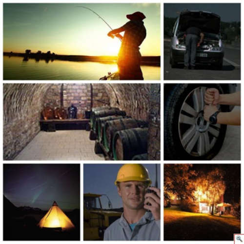 LED Portable Working Solar Light Camping USB Rechargeable Waterproof Patrol Home