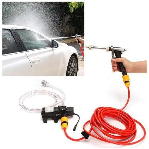 Single pump portable car washing machine 12 high pressure water gun car washing