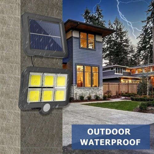 LED Solar Wall Light with Motion Sensing Waterproof Suitable for Street Garden Decorative Lighting