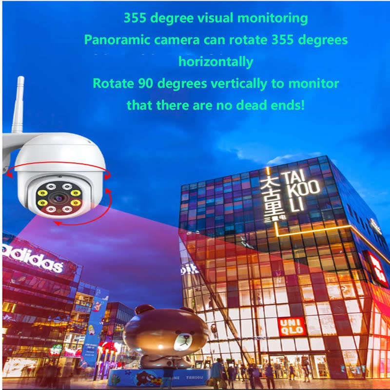 Wireless Surveillance Camera Home Wifi Monitor Full Color Night Vision Camera Network Support