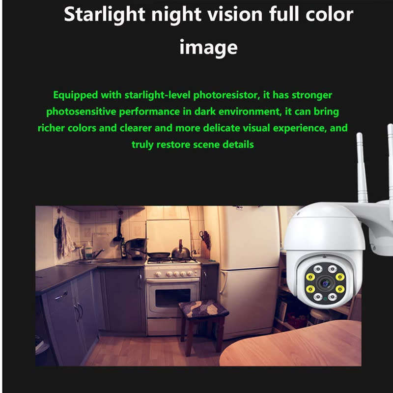 Wireless Surveillance Camera Home Wifi Monitor Full Color Night Vision Camera Network Support