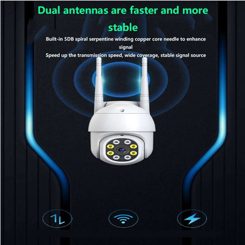 Wireless Surveillance Camera Home Wifi Monitor Full Color Night Vision Camera Network Support