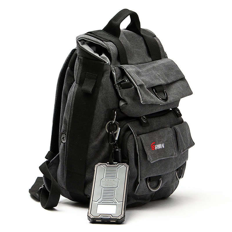 Solar Power Bank Case Waterproof Dual USB LED Battery Portable Cell Phone Charger