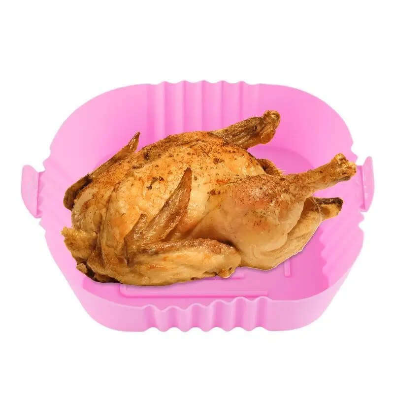 Air Fryer Pad Silicone Basket Reusable Replacement Oven Accessories Fryer For Kitchen Oven Cookware