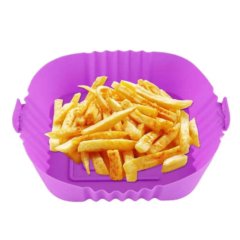 Air Fryer Pad Silicone Basket Reusable Replacement Oven Accessories Fryer For Kitchen Oven Cookware