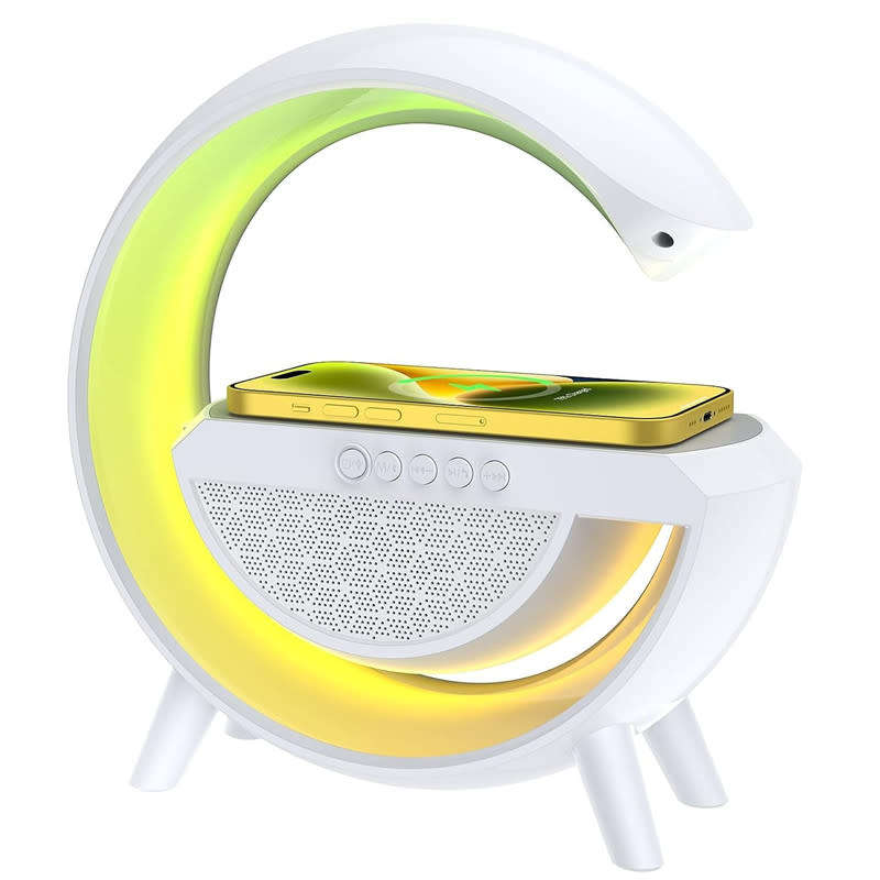 G Shaped Wireless Charging With Bluetooth Speaker With Ambient Light Sunrise Alarm Clock