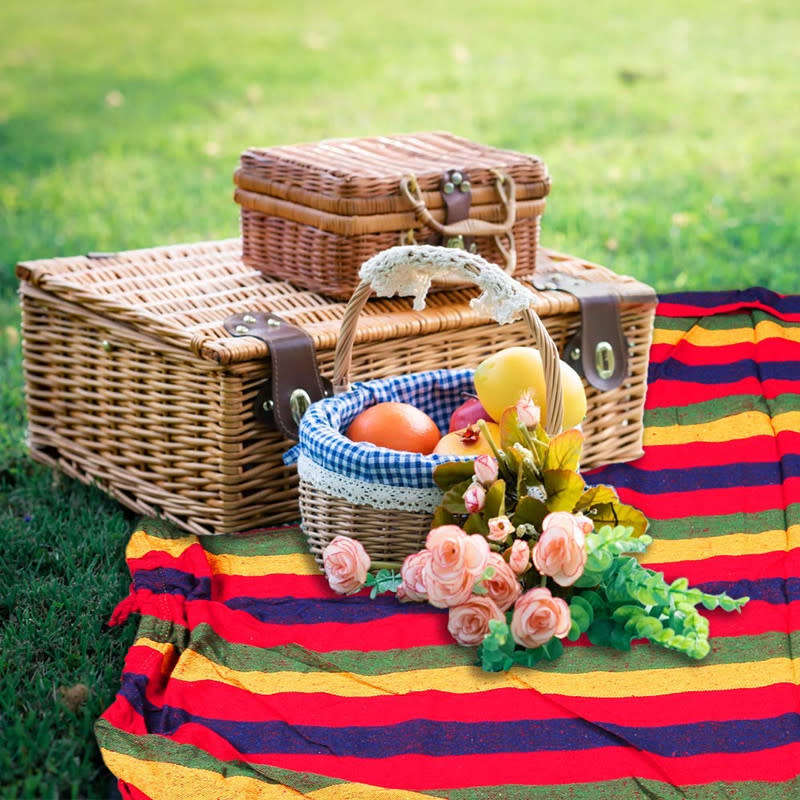 Portable Outdoor Striped Hammock Camping Travel Garden Beach Home Swing