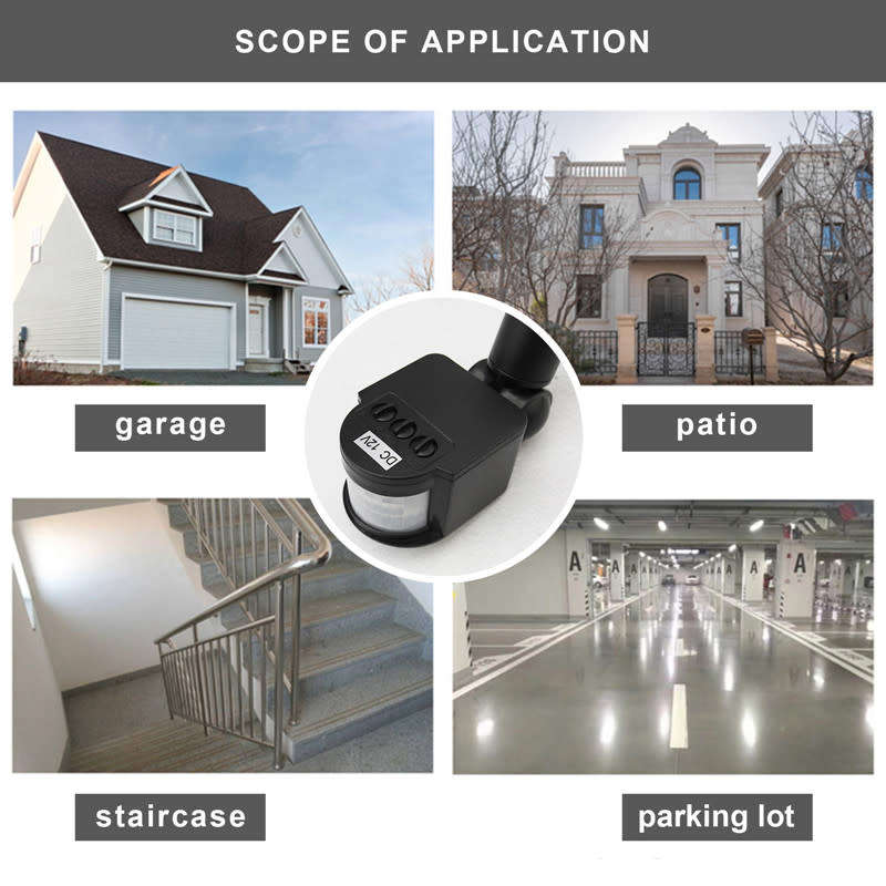 Smart Infrared PIR Motion Sensor Switch 180 Degree 220V Waterproof