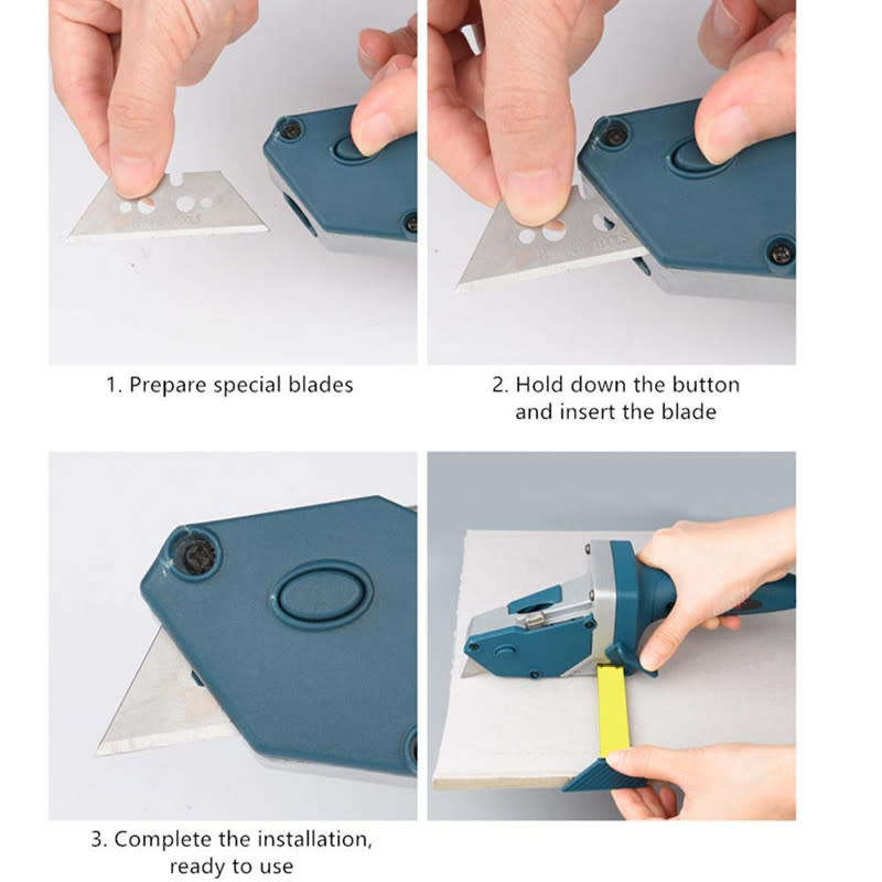 Portable Drywall Cutting Hand Tools With Tape Measure And Utility Knife And Measurement Markers