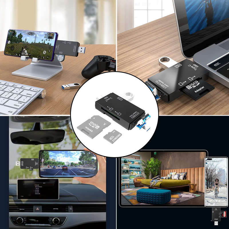 Multifunctional Treqa USB-6 OTG Adapter Type-C Interface Mini