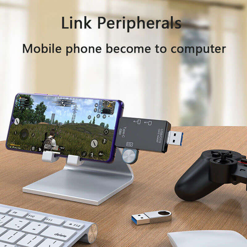 Multifunctional Treqa USB-6 OTG Adapter Type-C Interface Mini