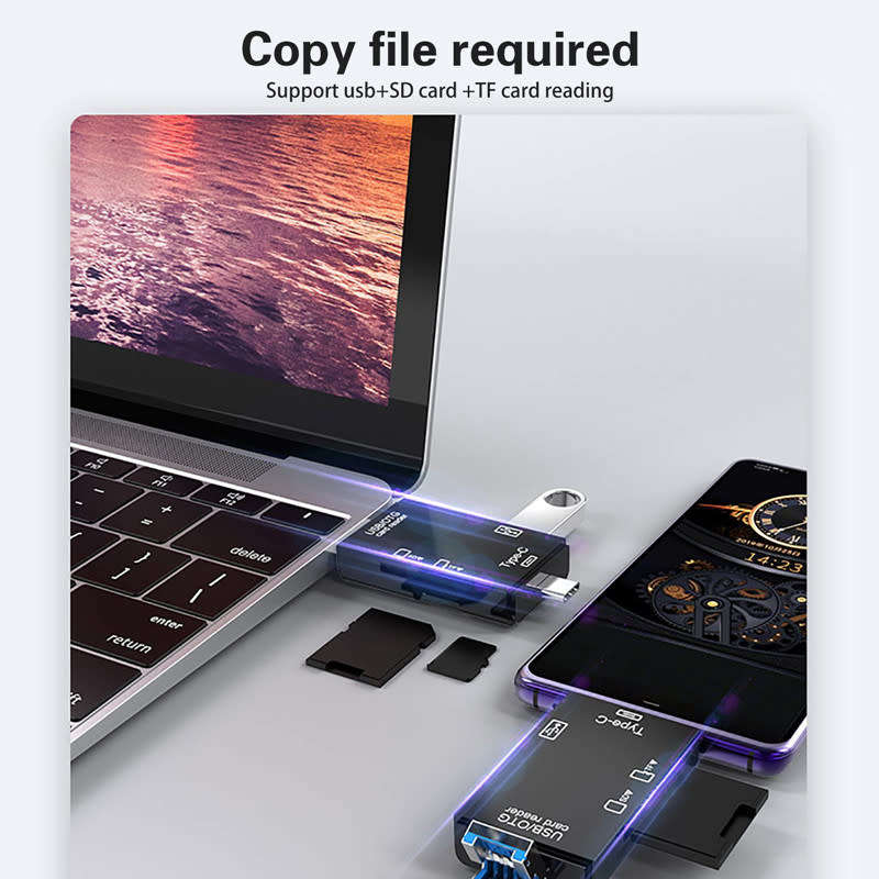 Multifunctional Treqa USB-6 OTG Adapter Type-C Interface Mini