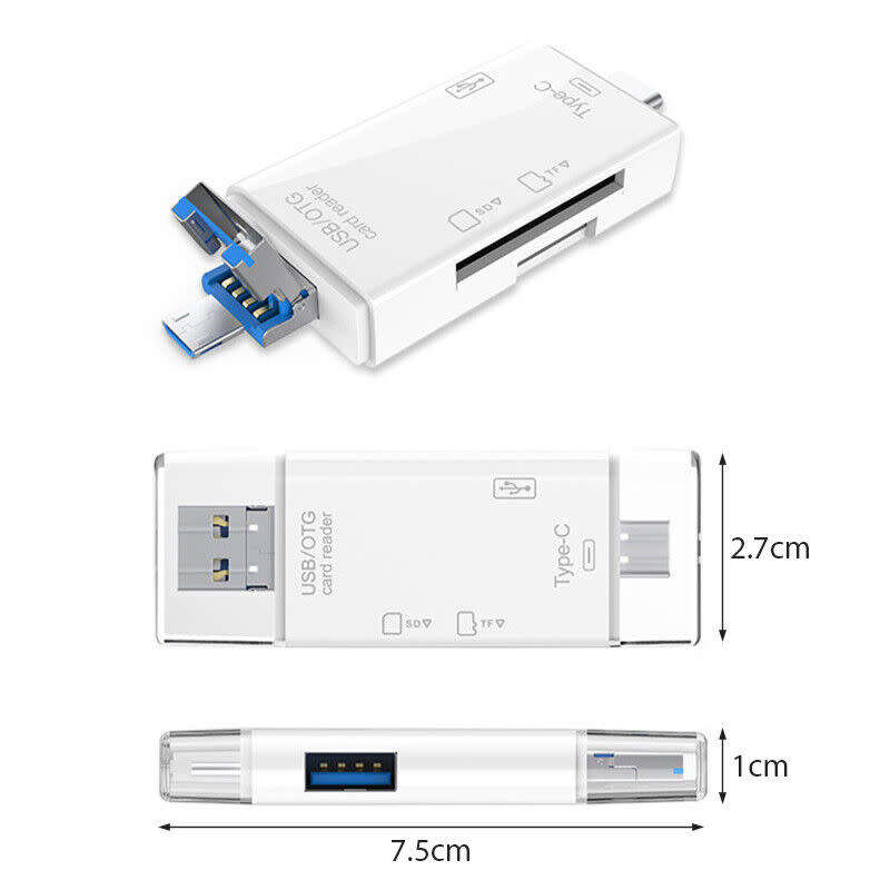 Multifunctional Treqa USB-6 OTG Adapter Type-C Interface Mini