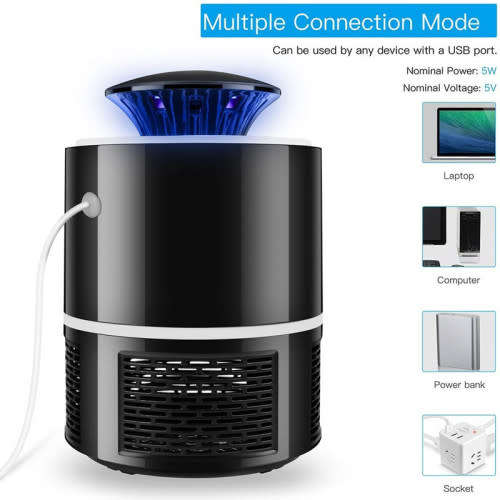 USB Uv Electric Mosquito Killer Insect Trap No Noise No Radiation