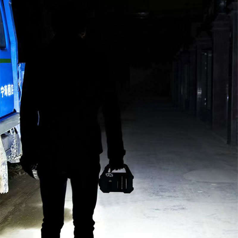 LED Solar Rechargeable Flashlight Waterproof Suitable For Family Outdoor Camping And Fishing