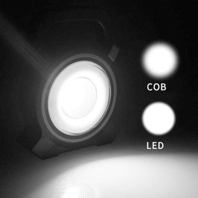 COB LED Solar Rechargeable White Light Handheld Light Suitable For Outdoor Camping Emergency Lights