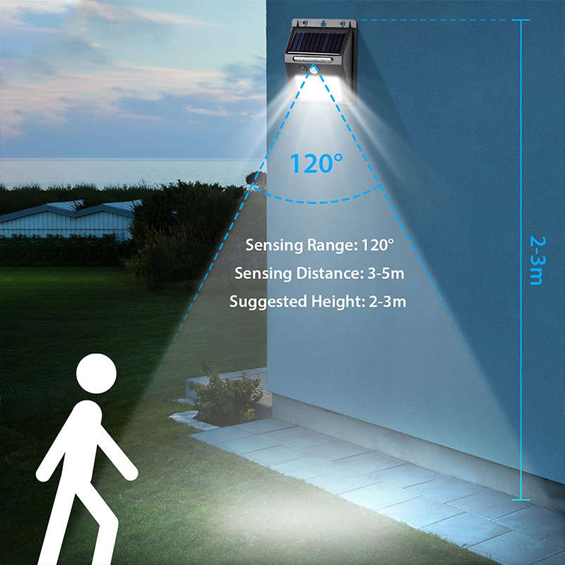 LED Solar Light Pir Motion Sensor Wall Light Waterproof For Street Garden Decoration