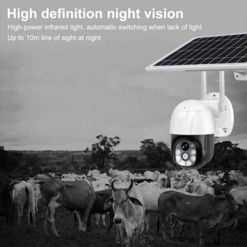 Solar Security Camera Night Vision Built-in Battery Smart Monitoring