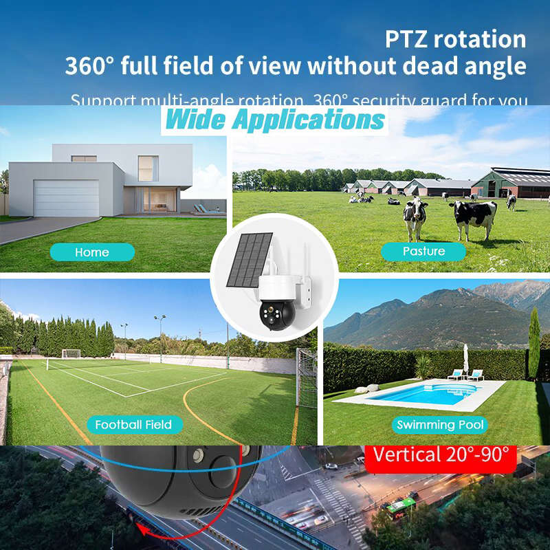 Wifi Solar Camera Outdoor Night Vision Ip Camera Pir Human Detection