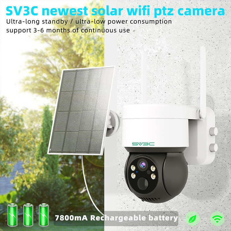 Wifi Solar Camera Outdoor Night Vision Ip Camera Pir Human Detection