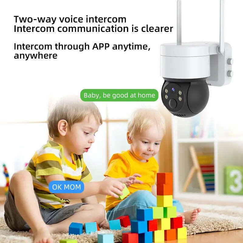 Wifi Solar Camera Outdoor Night Vision Ip Camera Pir Human Detection