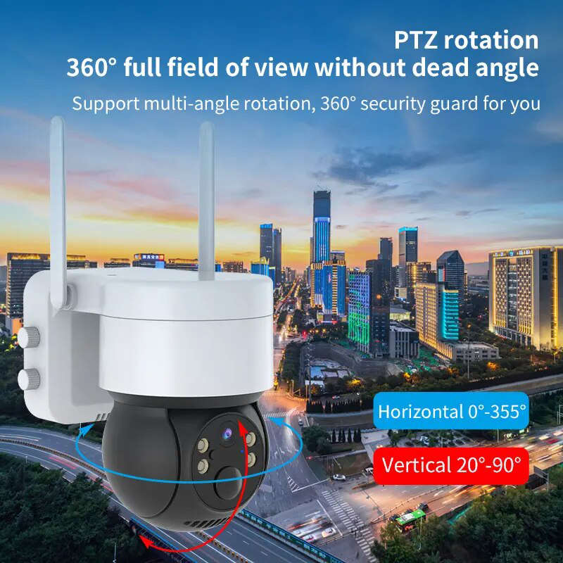 Wifi Solar Camera Outdoor Night Vision Ip Camera Pir Human Detection
