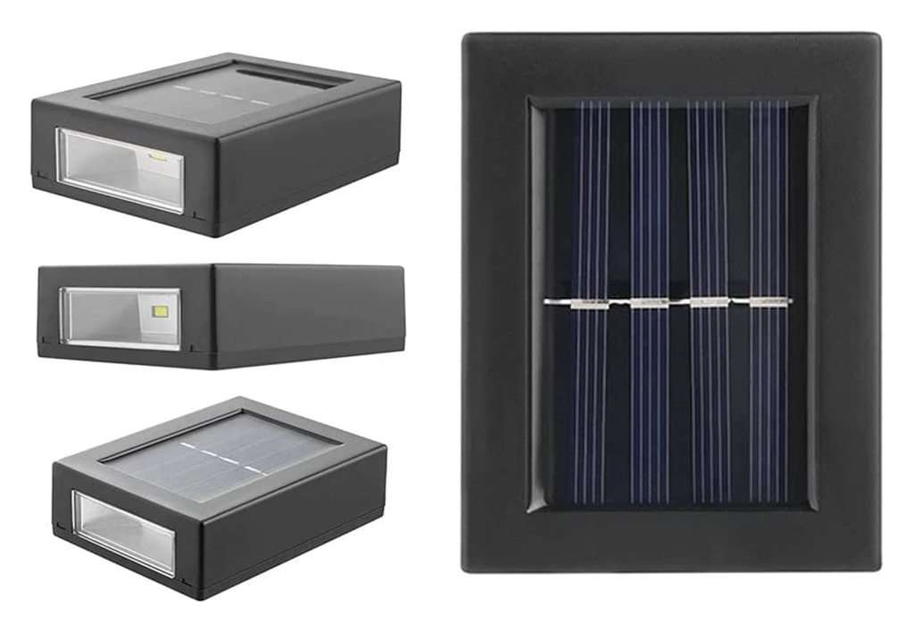 LED Solar Wall Light Garden Fence Light Waterproof Up and Down Lighting Landscape Light