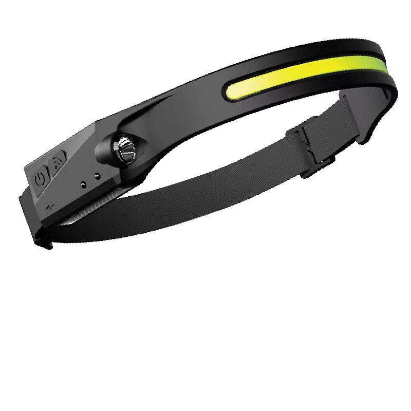 LED Headlamp Silicone Portable Smart Sensor USB Charging Outdoor Fishing Night Camping Patrol