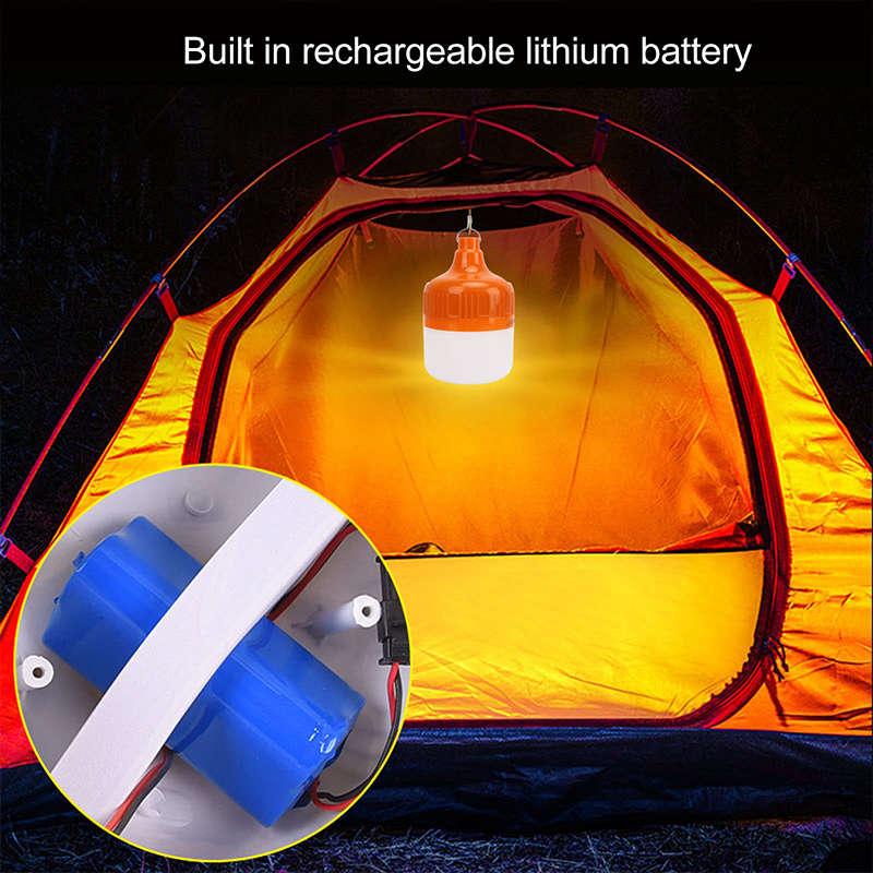 LED Bulb USB Rechargeable Portable Emergency Camping Pendant Light