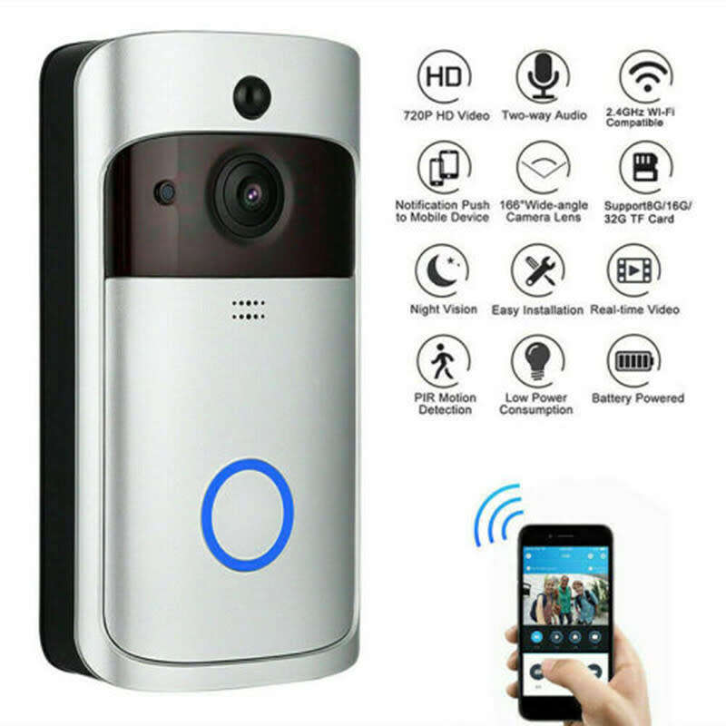 Wireless Wifi Video Smart Doorbell Video Ring Intercom Camera with Night Vision Home Security