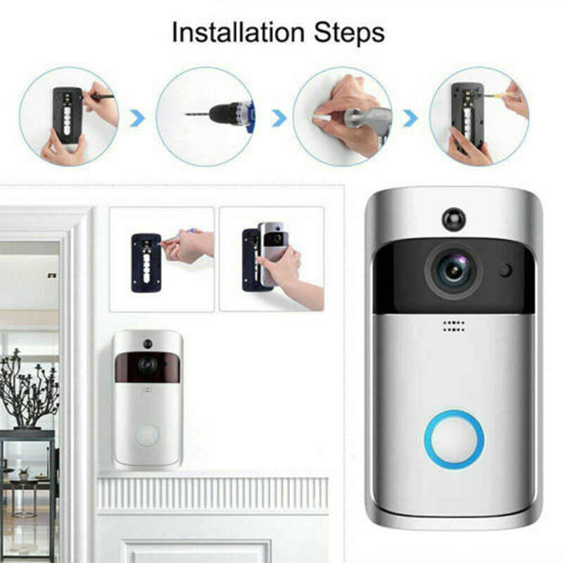 Wireless Wifi Video Smart Doorbell Video Ring Intercom Camera with Night Vision Home Security