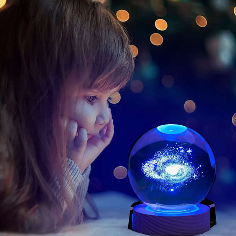 LED Crystal Ball Night Light With Exquisite Design  Elegant Appearance And Perfect Visual Effect