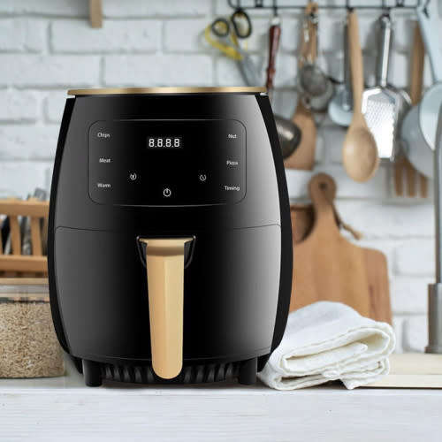 4.5L Digital Air Fryer Non-Slip Handle Touch Screen Black