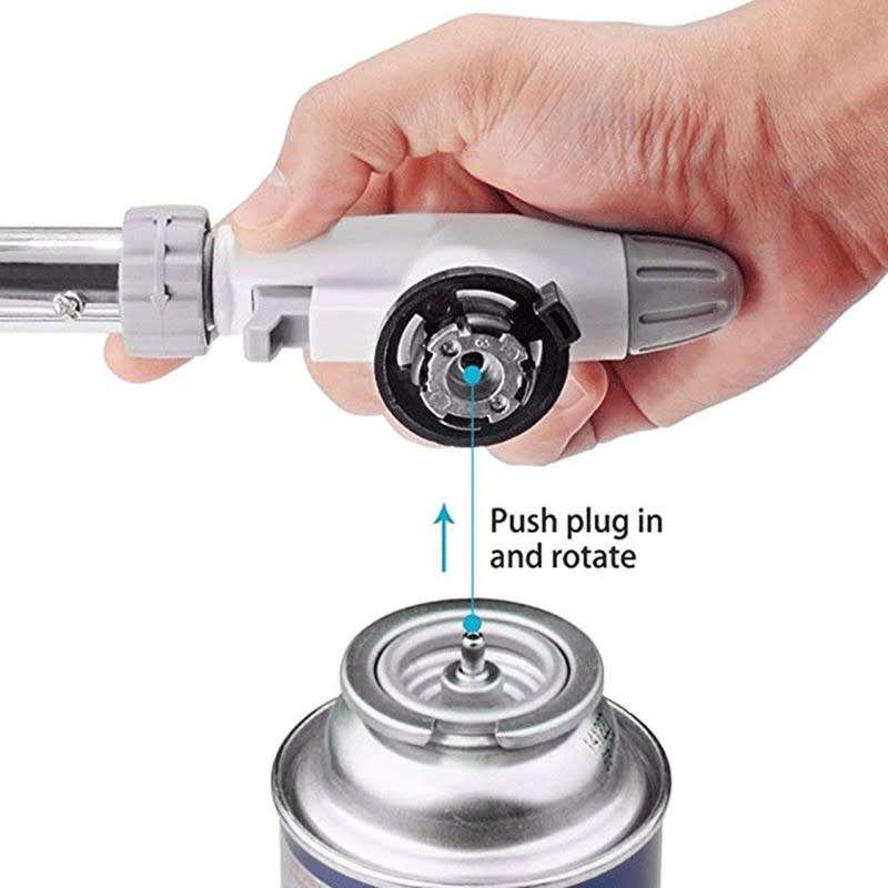 Metal Flame Gun Welding Gas Lighter Heating Ignition Kitchen Butane Camping Portable