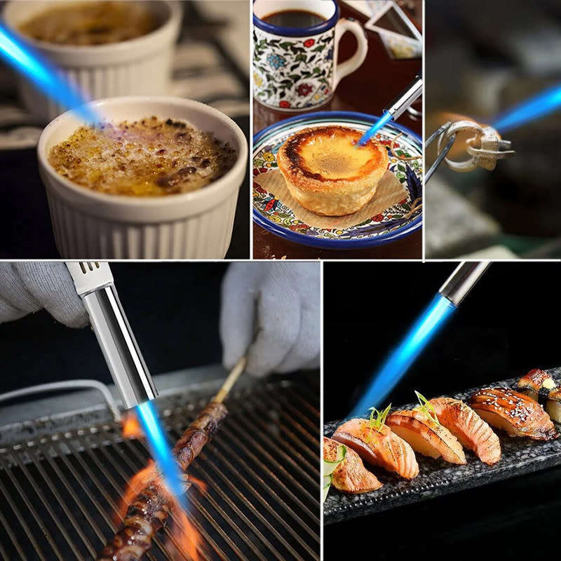 Metal Flame Gun Welding Gas Lighter Heating Ignition Kitchen Butane Camping Portable