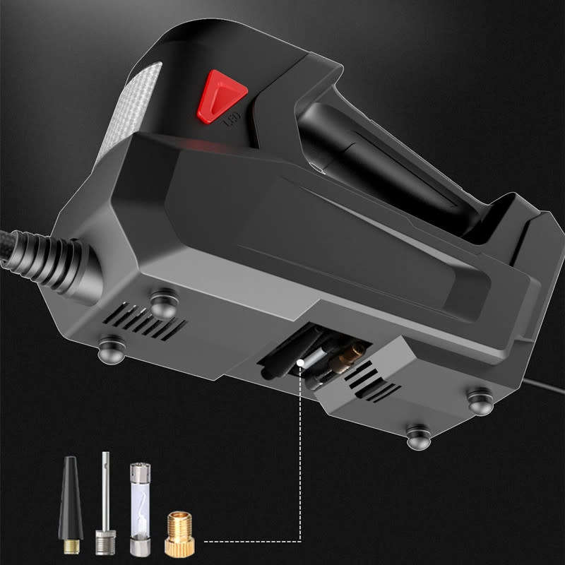 12V Car Tire Air Pump Air Compressor With Led Light
