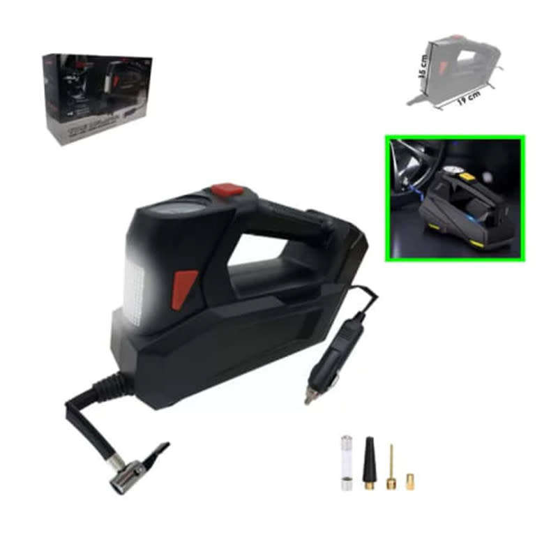 12V Car Tire Air Pump Air Compressor With Led Light