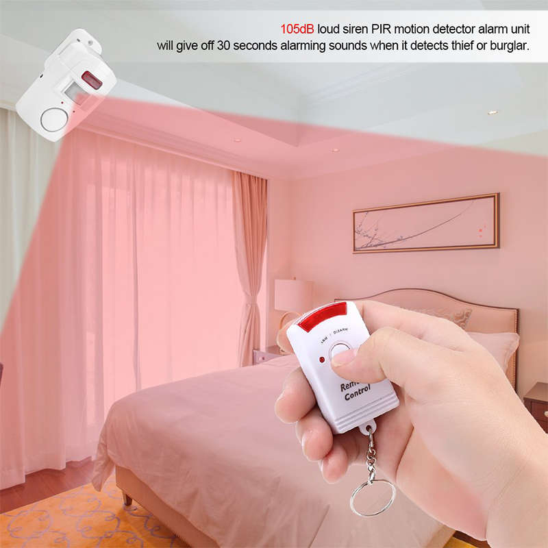 Wireless Infrared Motion Sensor Alarm For Home Security Systems