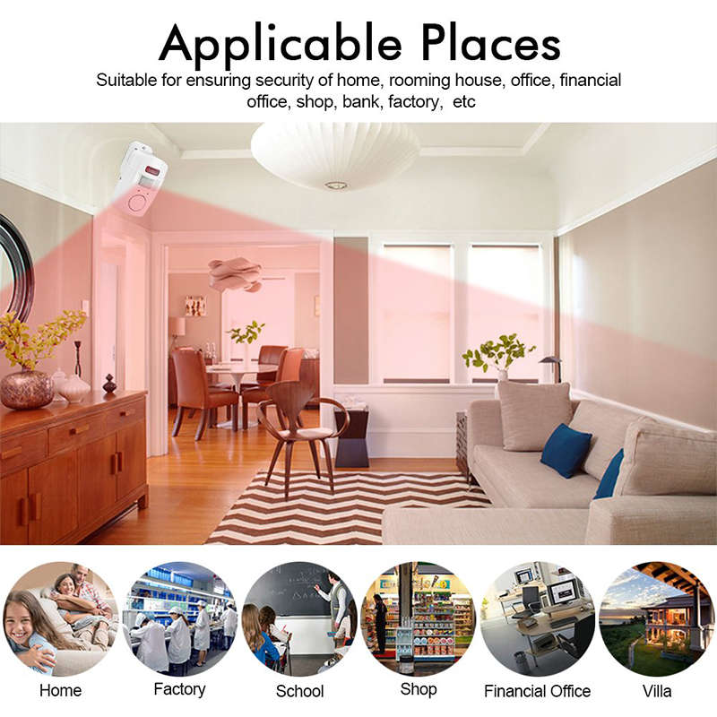 Wireless Infrared Motion Sensor Alarm For Home Security Systems