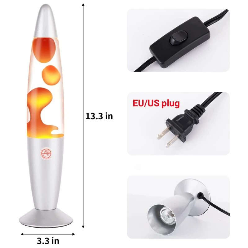 Personalized Colored Lava Lamp Aluminum Base Small Lava Lamp