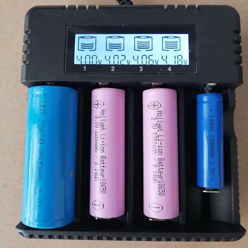 Slot Battery Digital Display Ac Charger For 18650/16340/14500/26650