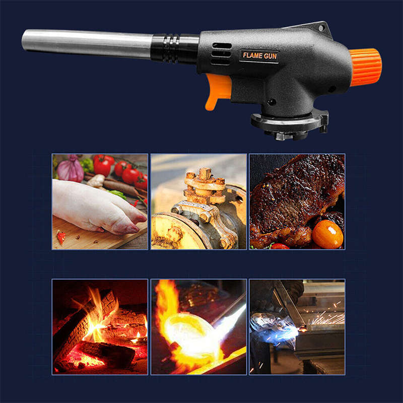 Cooking Camping Heating Gas Butane Cyclone Flame Spray Gun Nozzle Gas Torch Heater
