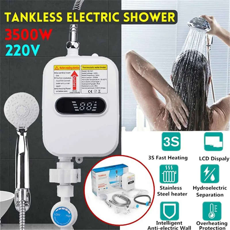 Mini Wall-Mounted Instant Electric Water Heater For Home Kitchen And Bathroom Use