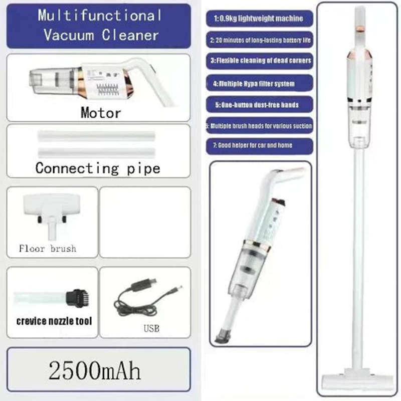 Mini Vacuum Cleaner Cordless Automatic Vacuum Cleaner Mopping Home Car Usec