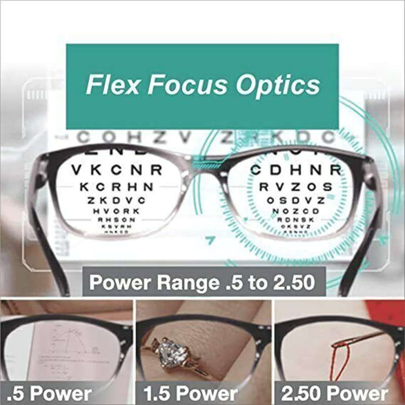 Autofocus Reading Glasses Reader Adjustable 0.5X to 2.5X Unisex