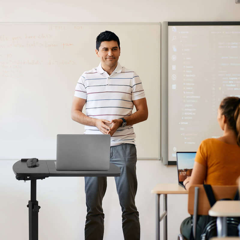 Laptop Cart Table Height Rolling Adjustable Desk