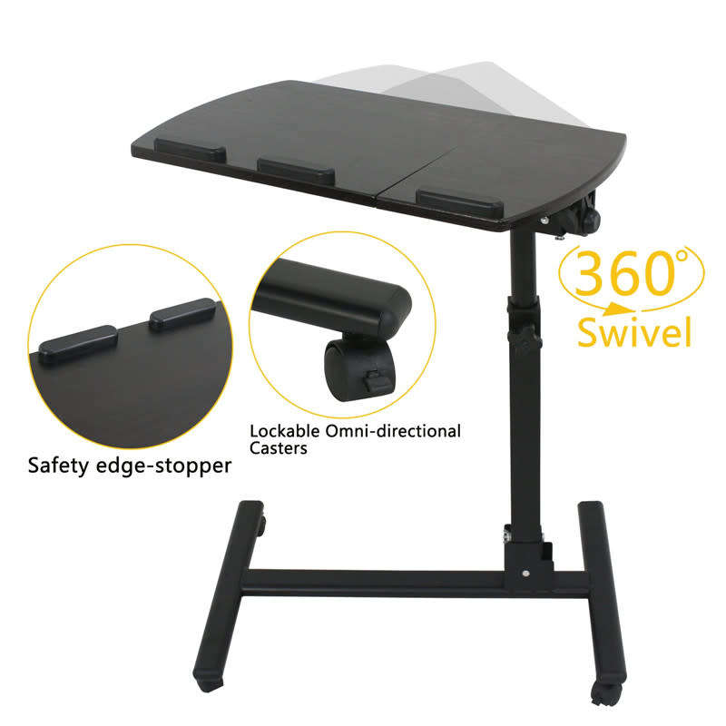 Laptop Cart Table Height Rolling Adjustable Desk