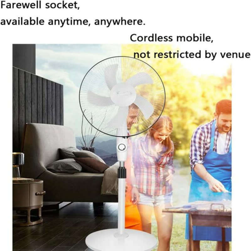 Solar Panel 12W 9V 3-Speed Floor-standing Shaking Fan