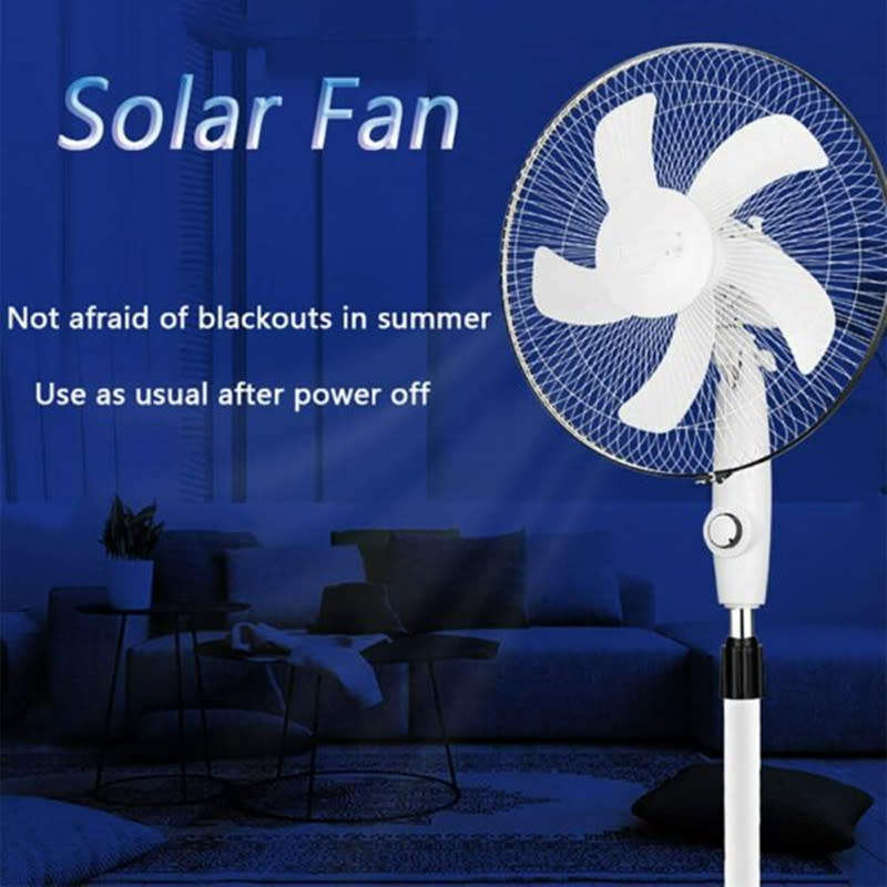 Solar Panel 12W 9V 3-Speed Floor-standing Shaking Fan
